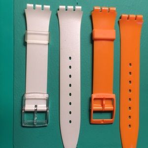 Swatch brand watch band (1). White pearlized color